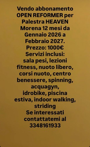 Abbonamento open reformer - open,