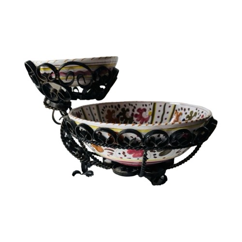 Deruta set gallo - gallo, ceramica