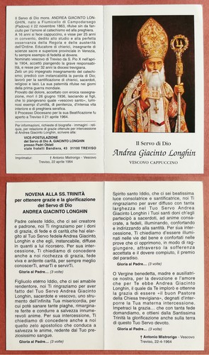 Santino holy card servo di - santino, card: