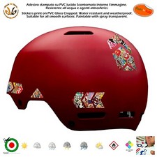 Kit adesivi casco bicicletta sci helmet bike ski sticker bomb cartoon print pvc