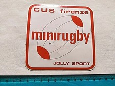 ADESIVO CUS FIRENZE MINI RUGBY JOLLY VINTAGE ANNI 80 OLD STICKER AUTOCOLLANT