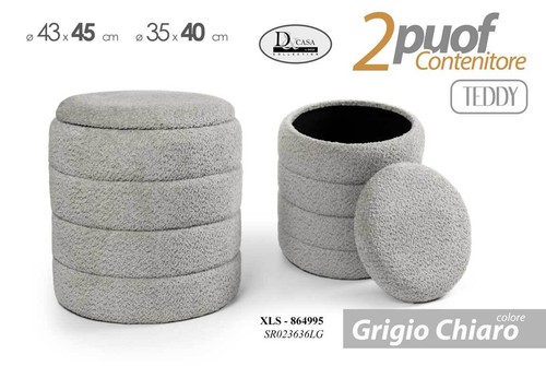 Pouf contenitore poggiapiedi - 2,