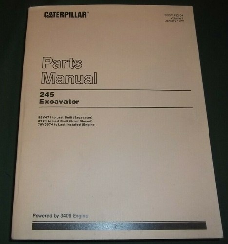 Manuale parti escavatore - parti, cat