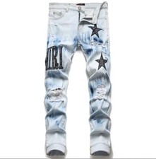 Jeans uomo blu chiaro - , stelle