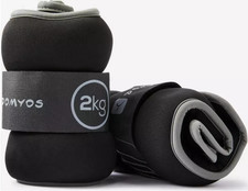 Coppia Pesi Polso Caviglia 2 Kg Regolabili Comodi|Nero | DECATHLON