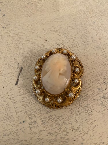 Antica spilla cammeo - antica, oro