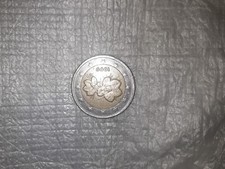 moneta 2 euro rara fiori Finlandia  del 1999 errore di conio