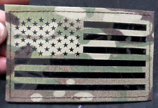 TOPPA PATCH CON BANDIERA AMERICANA BASSA VISIBILITA' - 12,5 X 8 Cm - SOFTAIR