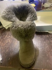 Miss Blumarine Originali Scarpe In Camoscio Tipo Ugg N.35