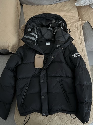 Burberry piumino uomo nero - , con