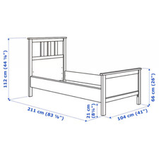 letto  bianco Ikea mod. Hemnes completo di base a doghe 