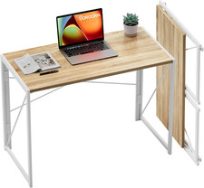 Scrivania Pieghevole 100cm, Scrivanie Compatte per Computer per Ufficio Casa, Ta