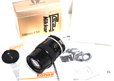 Nikon Nikkor 135mm f:/3.5 Ai BOXED Original instruction lens caps READ