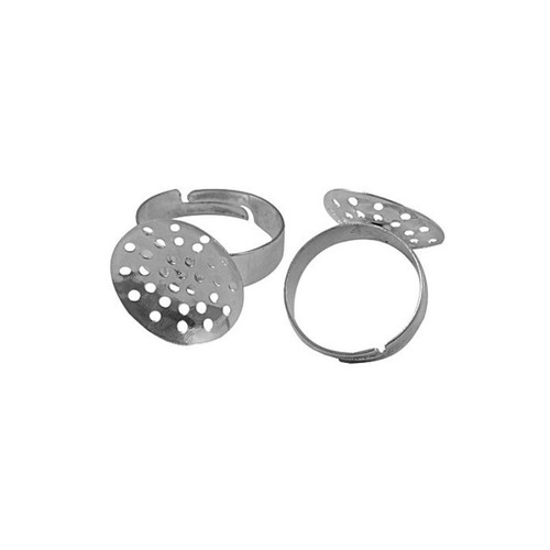 Base piastra forata argento - 2x,