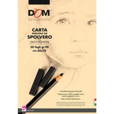 Blocco carta da spolvero DOM giallo tenue 90 g 50x70 cm - 50 fogli - 1034