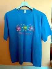 t-shirt blue blu cotone uomo scritta Hawaii con tartarughe marca SUN taglia XL