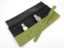 Custodia Orologi Pelle Vitello Verde Pistacchio 6 Posti Fatto a Mano Made Italy