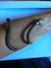 Bracciale Donna Argento Smalti Vintage Serpente Maglia Anni 60 UNICO Artigianale