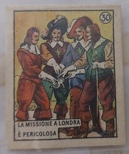 figurine dei 3 moschettieri cartonate anni 60 da collezione 1 euro cad o lotto 