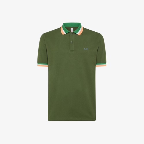 Sun68 polo a34112 verde scuro - a34112,