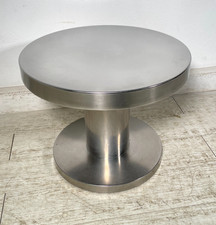VELCA Tavolino Rotondo VINTAGE Acciaio ø 51 cm Coffèe Table SALOTTO Italia 1970