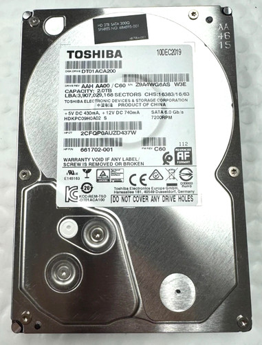 Toshiba 2tb sata 300q - hd,
