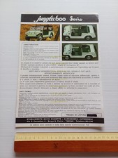 Savio Carrozzeria Jungla 600 1966 depliant originale italiano spiaggina brochure