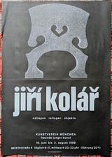 Poster poster - jiri kolar - arte astratta - Kunstverein Monaco 1969