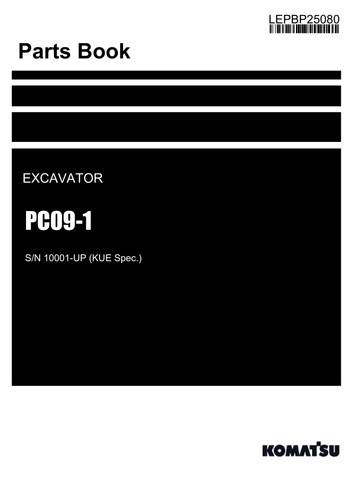 Komatsu pc09 catalogo - komatsu,
