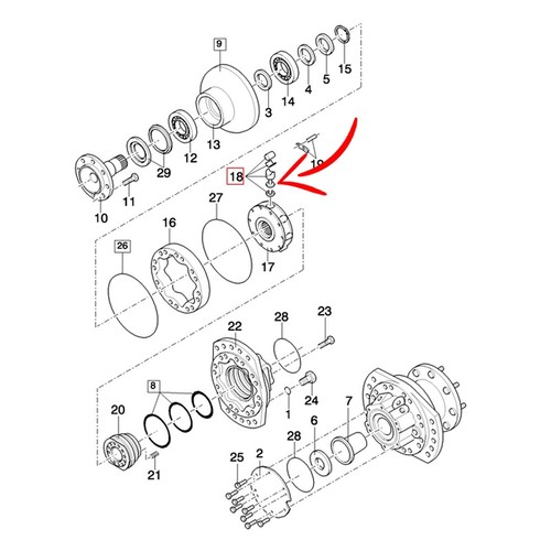 Kit ricambio mototre idraulico - kit,