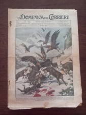 RIVISTA LA DOMENICA DEL CORRIERE N° 13 1927 AQUILE E CAMOSCI NELLE ALPI