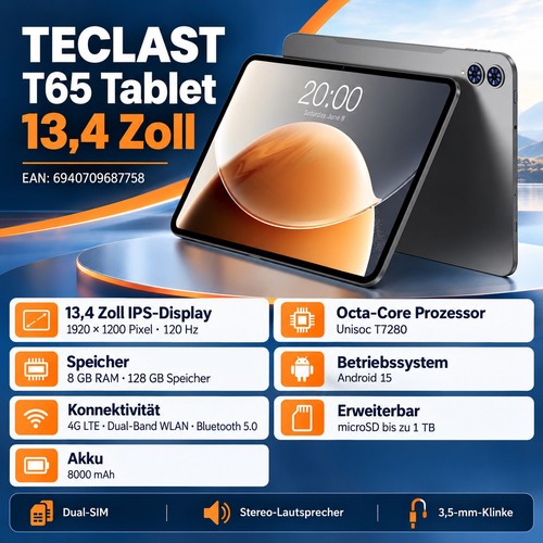 Teclast t65 tablet 4 8gb - teclast,