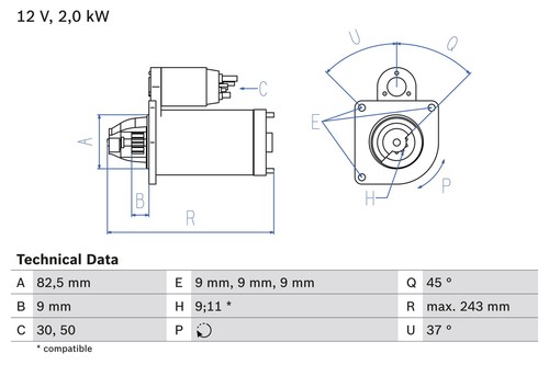 Motorino avviamento bosch - motorino,