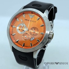 Orologio al quarzo uomo Emporio Armani AR-0652 cronografo data quadrante arancione