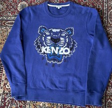 Felpa uomo blu cotone Kenzo