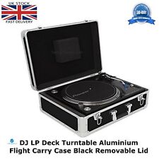 2 X Aluminium Black Case To Fit TECHNICS 1210 Turntable Flight DJ Removable Lid