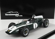 MODELLINO AUTO STATICO TECNOMODEL COOPER F1 T53 BRABHAM SILVERSTONE GP 1960 1/18