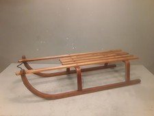 Vecchia Slitta In Legno Di Faggio Originale 