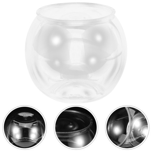 Vaso ciotola bolle trasparente