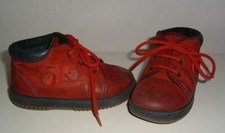 PRIMIGI SCARPONCINI POLACCHETTI BIMBO BIMBA PELLE NABUK ROSSO MIS. 23 USATI