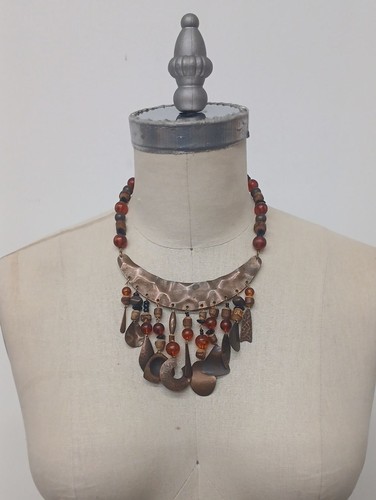 Collana vintage boho - collana, ambra