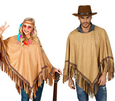 Poncho effetto scamosciato