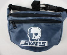 Fanny Pack pattini teschio blu OG NOS vintage da magazzino anni '80 stock