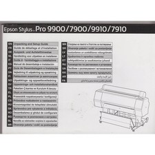 Epson Stylus Pro9900 7900 9910 7910 Manuale Istruzioni Cartaceo originale italia