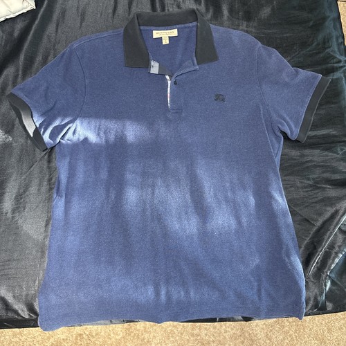 Polo burberry brit uomo blu - burberry,