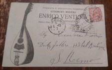 CARTOLINA D'EPOCA ORIGINALE PROVINCIA MONZA BRIANZA CARATE ISTRUMENTI MUSICALI