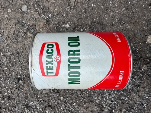 Vintage texaco motor oil - motor, tin