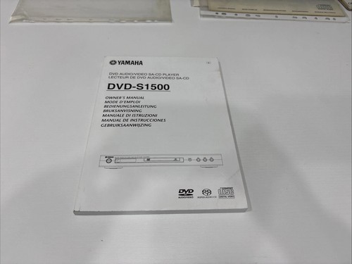 Yamaha dvd s1500 manuale - yamaha, d