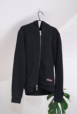 Felpa con cappuccio Dsquared2 Luxury uomo cotone nero full zip taglia XL Made in Italy