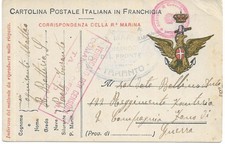 POSTA MILITARE-REGIA MARINA COMANDO DEL FRONTE "TARANTO"-CENSURA "DIFESA MARINA"